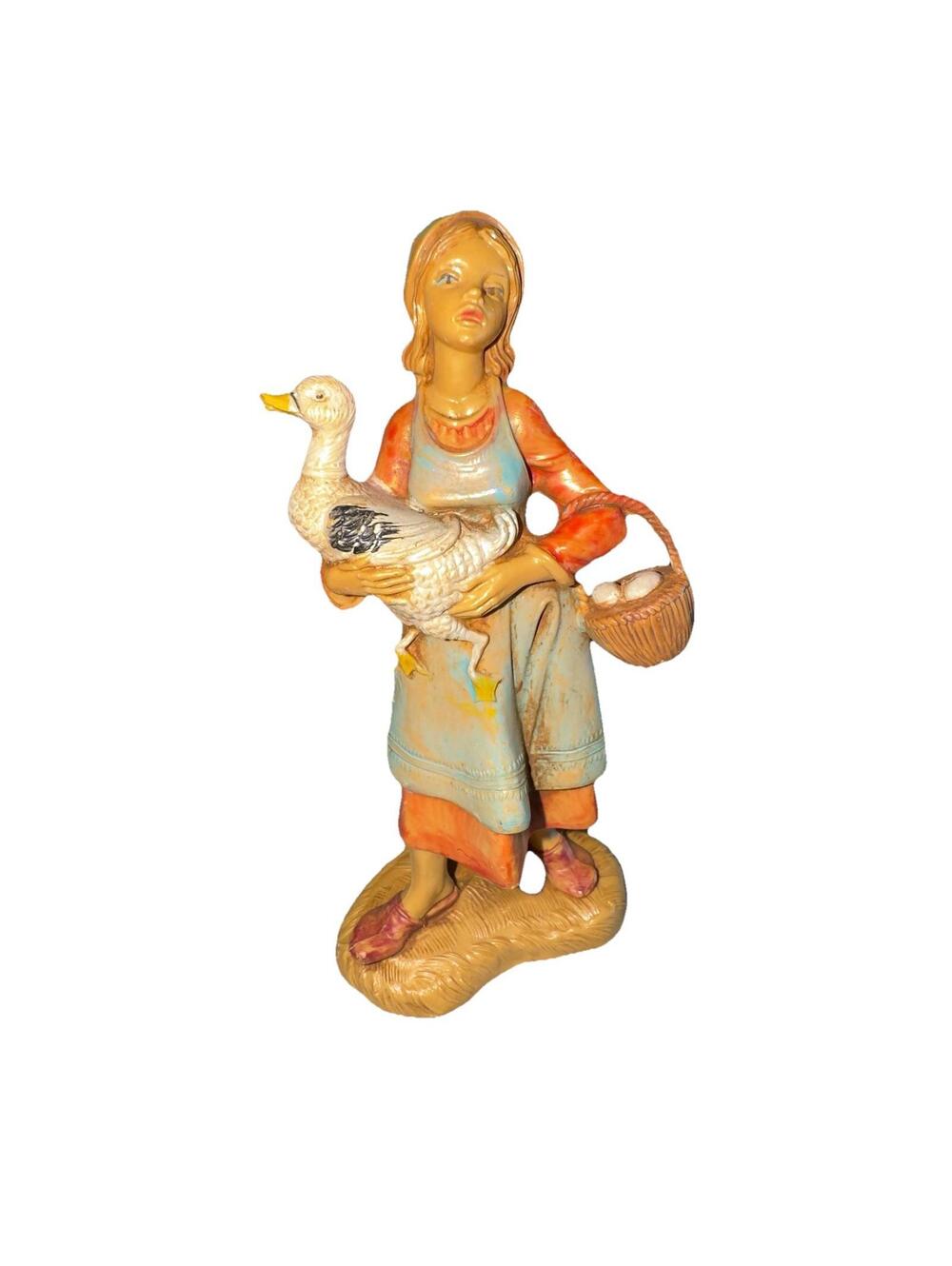 1983 Fontanini Heirloom Italy 5" Scale Nativity Figurine Villager Deborah Goose